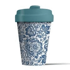 TAZA ECOLOGICA BLUE FLOWERS