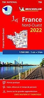 FRANCE NORD-OUEST 2022. MAPA 1;500.000