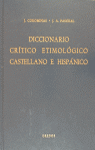 DICCIONARIO CRÍTICO ETIMOLÓGICO CASTELLANO E HISPÁNICO 3 (G-MA)