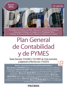 PLAN GENERAL DE CONTABILIDAD Y DE PYMES (2016)