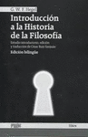 INTRODUCCIÓN A LA HISTORIA DE LA FILOSOFÍA ED. BILINGÜE